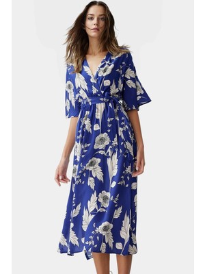 Yazlık Çok Çiçekli A Kesim Maxi Elbise Rahat Şık ve Nefes Alabilir Mükemmel Uyum