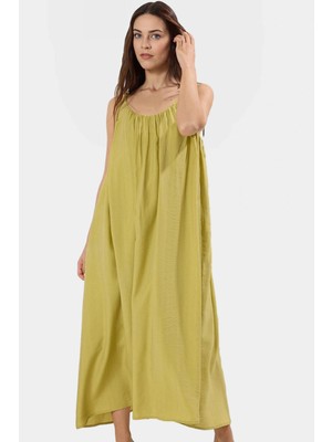 Şık ve Rahat Yazlık Maxi Elbise Dokuma Kumaş V Yaka Düz Kesim Profesyonel Görünüm Premium Kalite