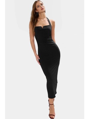 Vücuda Oturan Maxi Elbise Örme Kumaş Kolsuz Yazlık Rahat Kullanım Mükemmel Uyum