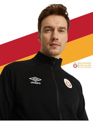 Galatasaray Orijinal Lisanslı Dik Yaka Fermuarlı Siyah Sweat