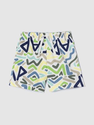 Gap Erkek Bebek Kırık Beyaz Gap Logo Desenli Şort