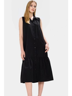 Cool & Comfort Terrycotton Gömlek Elbise Dokuma Kumaş Midi Boy Trend Tasarım Dayanıklı Malzeme