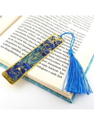 Vincent Van Gogh Irisler Iris Çiçekleri Tablo Resim Metal Ayraç Kitap Ayracı AY028