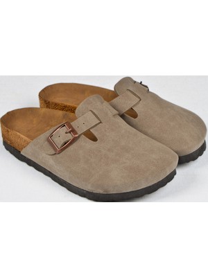 Dadwolf Mantar Tabanlı Unisex Çocuk Terlik Vizon Renkli Casual Boston Birkens Sabo 59463