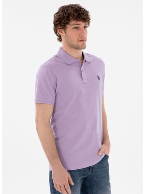U.s. Polo Assn. Lila Erkek Slim Fit Polo T-Shirt GTP04