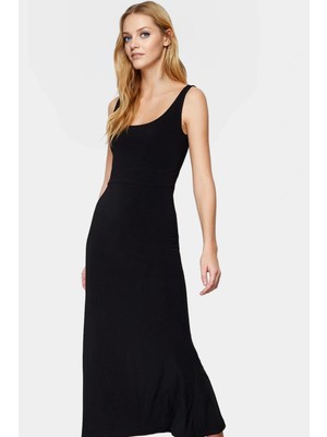 Maxi A Line Örme Elbise Yazlık Rahat Günlük Stil Kullanım Için