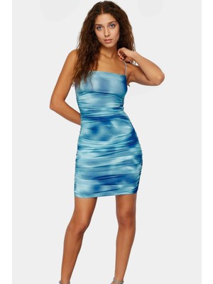 Mini Bodycon Elbise Ince Askılı Örme Kumaş Yazlık Günlük Stil Özenle Seçilmiş Dayanıklı Malzeme