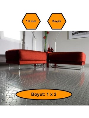 Gri Paralı Muşamba , Zemin Örtüsü, Kaymaz Özellikli Zemin Paspası, 1x2 Metre