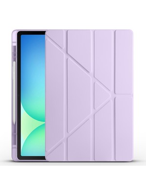 Redmud Teknoloji Samsung Galaxy Tab S10 Fe+ Plus 13,1 Inc (X620 X626)UYUMLU Üçgen Standlı Kalem Bölmeli Tablet Kılıfı