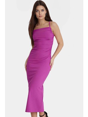 Maxi Örme Elbise Bodycon Kalıp 88% Polyester Yazlık Özenle Seçilmiş Şık Görünüm