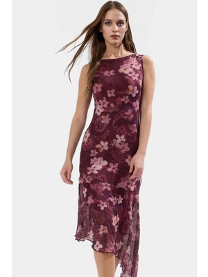 Asimetrik Midi Bodycon Elbise Örme Polyester Yazlık Günlük Dayanıklı Malzeme Premium Kalite