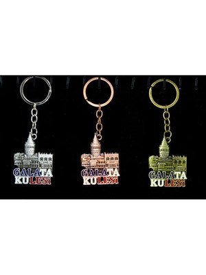 Akıllı Durak Metal Galata Kulesi Anahtarlık Model 2
