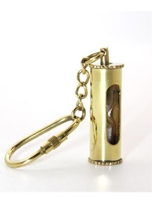 Pirinç Kum Saati Anahtarlık Model 3