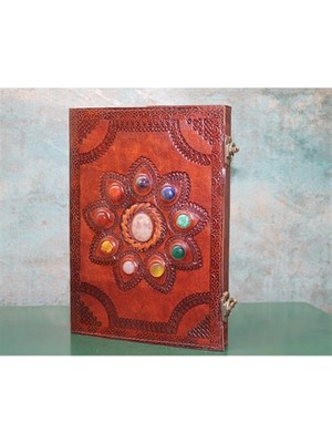Taşlı Deri Defter Model 14