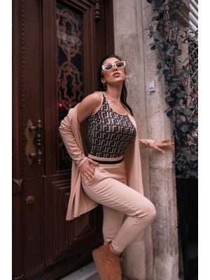 Tiana Kadın Uzun Kollu Krep Üçlü Takım