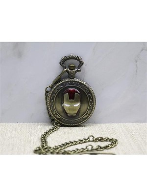 Iron Man Tasarımlı Köstekli Saat