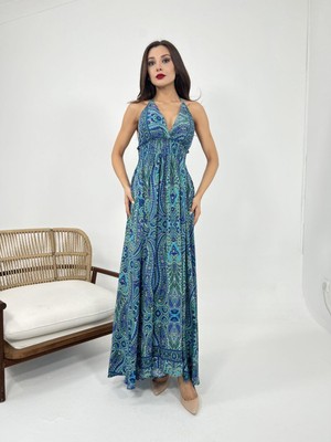 Tiana 6959 Elbise-Mavi