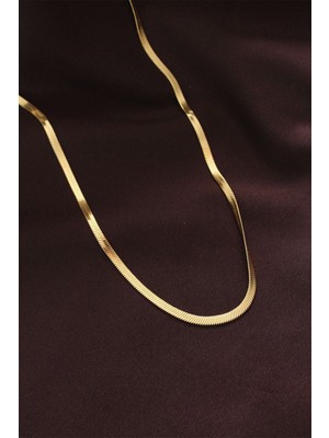 Bfs 316L Çelik Altın Renk 60 cm Italyan Zincir Kolye