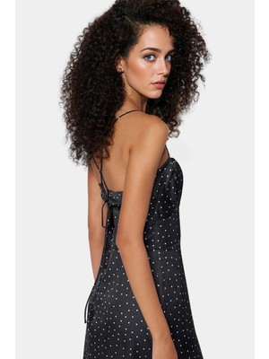 Leopar Desenli Kolsuz Midi Elbise Yazlık Bodycon Dokuma Mükemmel Uyum Konforlu Kesim Şık Görünüm