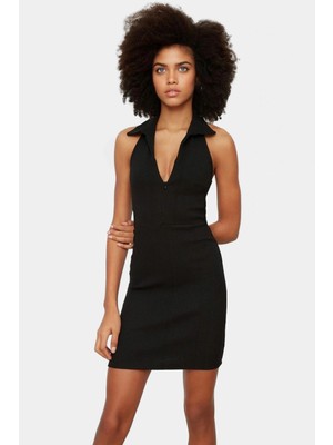 Yazlık Mini Elbise Bodycon Kalıp Örme Kumaş Rahat Kesim Kaliteli Işçilik Zarifane Tasarım