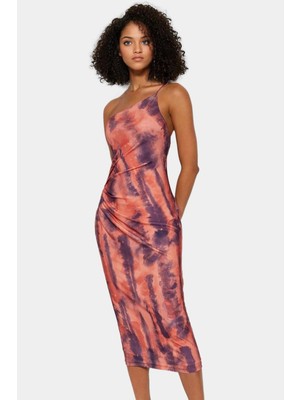 Nefes Alan Örme Midi Elbise Kolsuz Bodycon Kalıp Polyester Elastan Günlük Şıklık Özenle Seçilmiş