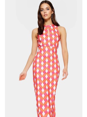 Şık Midi Boy Bodycon Elbise 98% Polyester Günlük Stil Zarifane Tasarım Dayanıklı Malzeme Modern