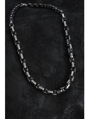 Bfs 316L Çelik Kral Zincir Model Gümüş Renk Erkek Kolye