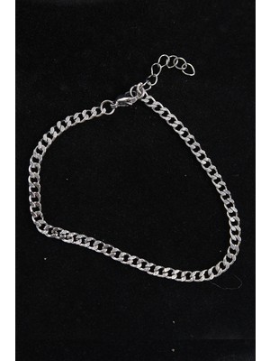 Bfs 316L Çelik Ince Klasik Model Gümüş Renk Erkek Bileklik