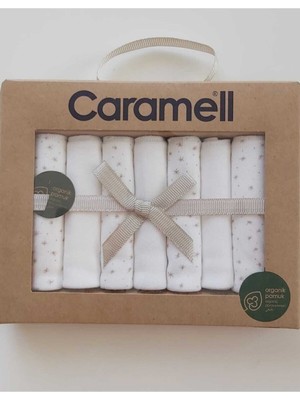 Caramell Organik Pamuk 7li Bebek Mendili