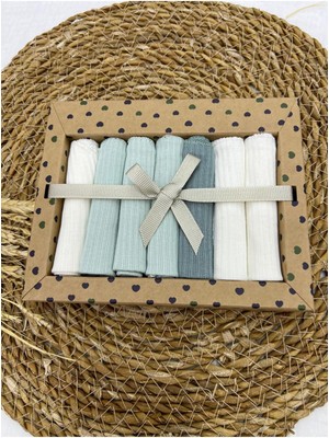 Caramell Sport Boy Desenli Penye Bebek Ağız Mendili 7'li 2025