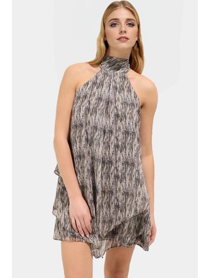 Yazlık Kolsuz Shift Elbise  Polyester Şifon Dokuma Mini Boy Rahat Kullanım Yüksek Kalite