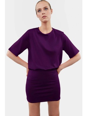 Kısa Kollu Bodycon Elbise Yumuşak Pamuk Kumaş Rahat Kesim Dayanıklı Malzeme Mükemmel Uyum