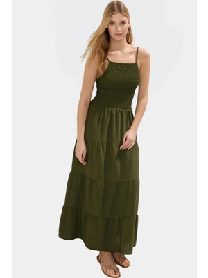 Gipeli Skater Maxi Elbise %polyester Dokuma Kumaş Yazlık Rahatlık Yüksek Kalite