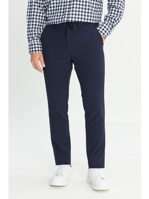 Slim Fit Dar Kesim Beli Bağlamalı Çizgili Yan Cepli Casual Jogger Pantolon