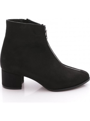 Dgn SI-15K Kadin 22K Sivri Burun Ön Fermuar Detayli Topuklu Bilek Bot