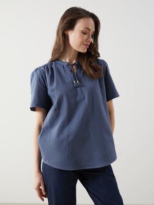 Lc Waikiki Yeni Sezon Baglamali Yaka Kadin Bluz - S5IA35Z8