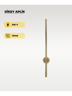 AC Aydınlatma 12W Eskitme Dikey Aplik - Gün Işığı 