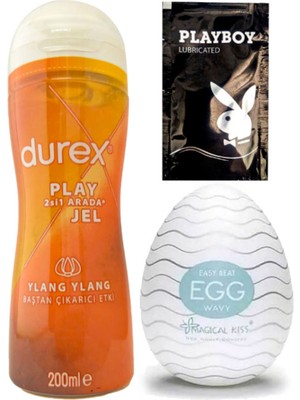 Durex Play  Ylang Ylang & Kayganlaştırmaya Jel 200 ml + Siyah Deri El Kelepçesi + Hediye