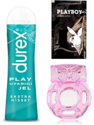 Durex Play Ekstra Hisset  Uyarıcılı Jel 50 ml + Penisinize Titreşimli Halka - Penisyüzüğü + Hediye