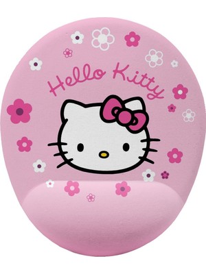 Hamiki Hello Kitty Desenli Bilek Destekli Mouse Pad Ergonomik Kaymaz Taban Mousepad Fare Altlığı
