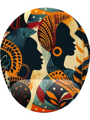 Hamiki Afrikalı Kadınlar Bilek Destekli Mouse Pad Ergonomik Kaymaz Taban Mousepad Fare Altlığı