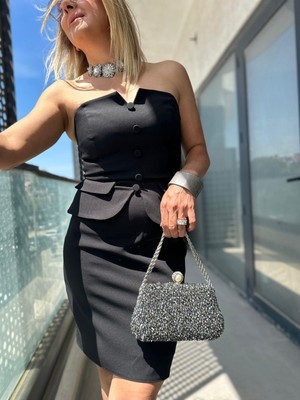 EXP25 Straplez Elbise