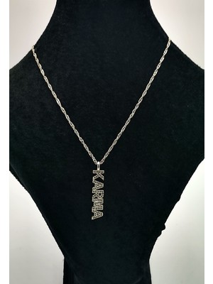 Gümüş Renk Zincirli Figürlü Lüks Kararmaz Kolye