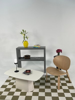 Lilyum Mantar Large Orta Sehpa Krem