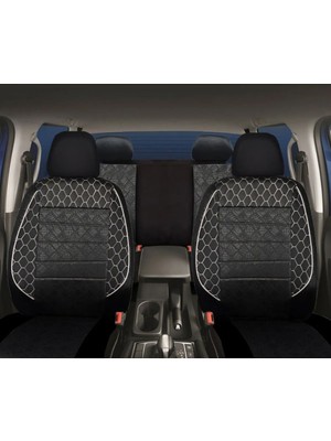 Yıldız Oto Koltuk Kılıfı Honda Civic Premium Uyumlu Gri Oto Koltuk Kılıfı (Tam Takım Ön Arka Araç Koltuk Kılıfı)