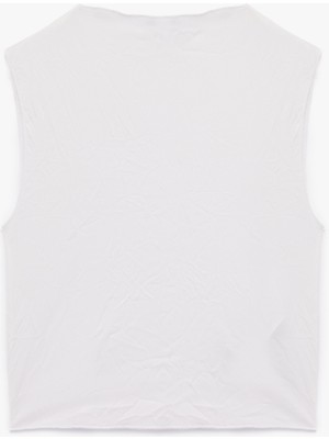 Koton Slim Fit Kolsuz Dik Yaka Crop Atlet