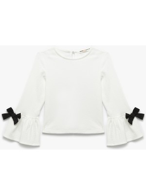 Koton Fiyonklu Uzun Kollu Bisiklet Yaka Bluz