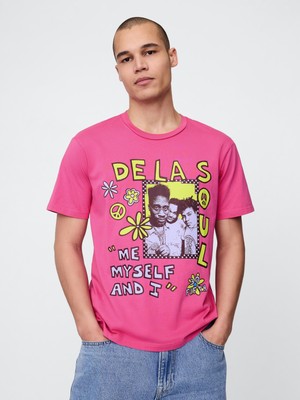 Gap Erkek Pembe De La Soul Grafikli T-Shirt