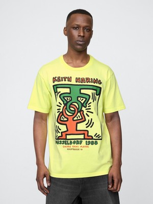 Gap Erkek Sarı Keith Haring Grafik T-Shirt