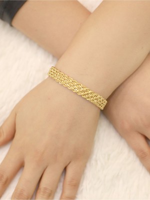 14 Ayar Altın 4 Sıra Hasır Bileklik